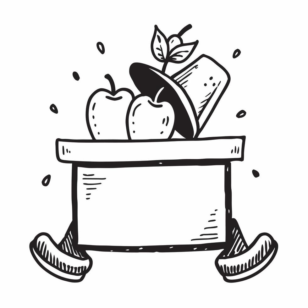 Pilgrim hat and apples on a table with copy space concept as A table featuring a Pilgrim hat and apples symbolizing Thanksgiving tradition with plenty of blank space for writing Cleans vector