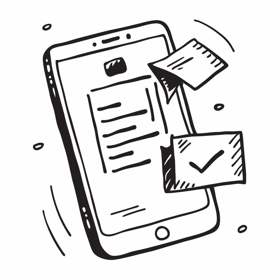 Phone with Loan Application concept as A phone displaying a loan application interface with blank space in Photo Stock Concept Cleans vector