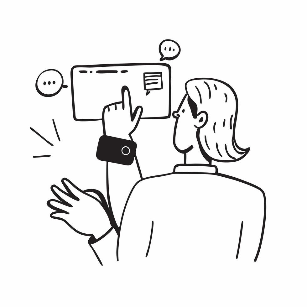 Person with Phone and Friendly Support Assistance concept as A person holding a phone providing friendly support assistance set against a blank background offering space for text o Cleans vector