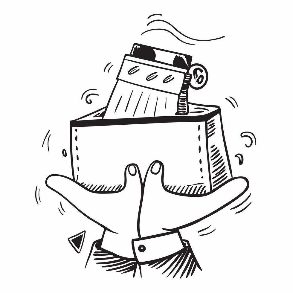 Person with Money Briefcase concept as A person holding a briefcase overflowing with money set against a blank background with ample space for text or design elements symbolizing w Cleans vector
