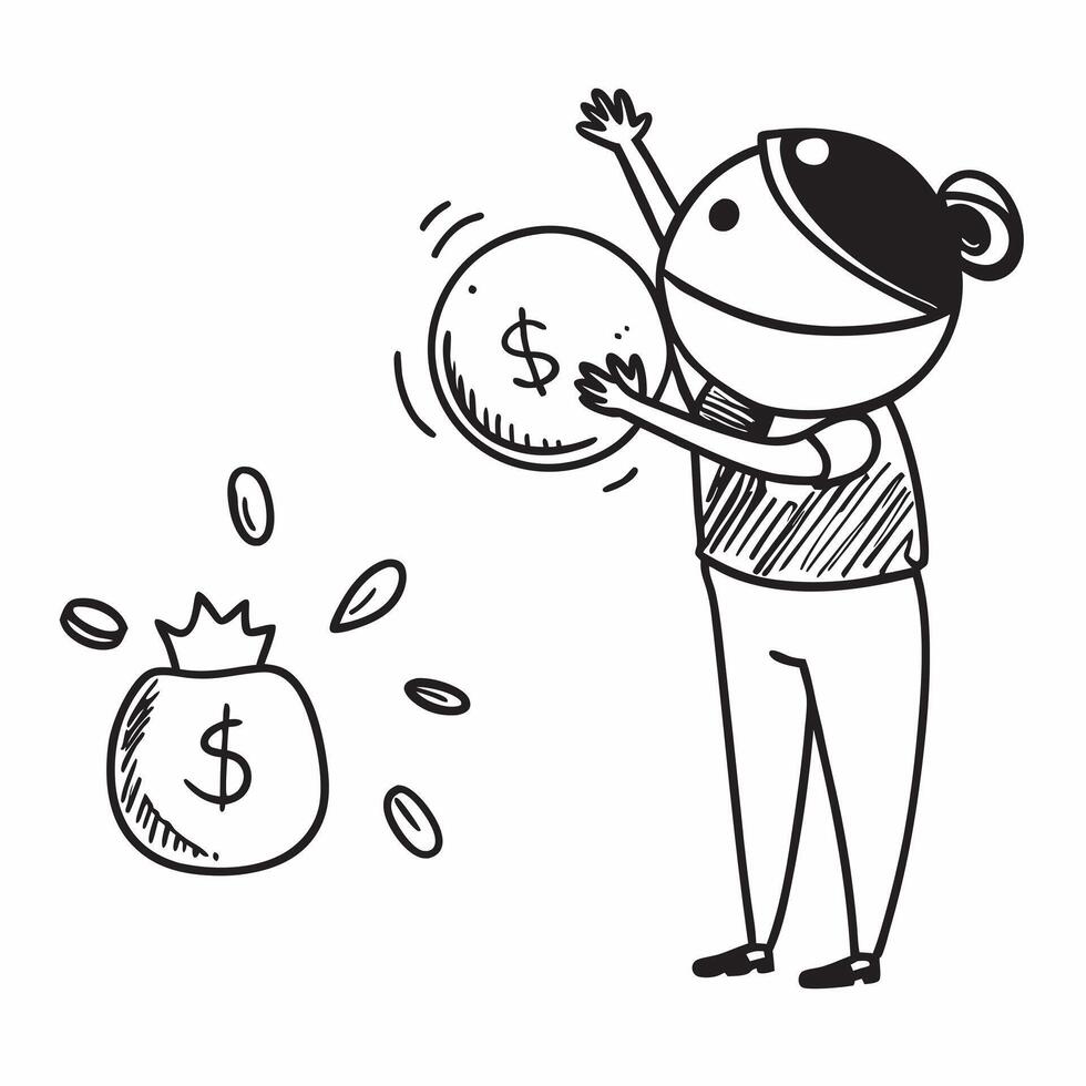 Person with Green Piggy Bank and Coins concept as A person holding a green piggy bank and coins with a Cleans background offering ample space for text or graphics symbolizing eco fr Cleans vector