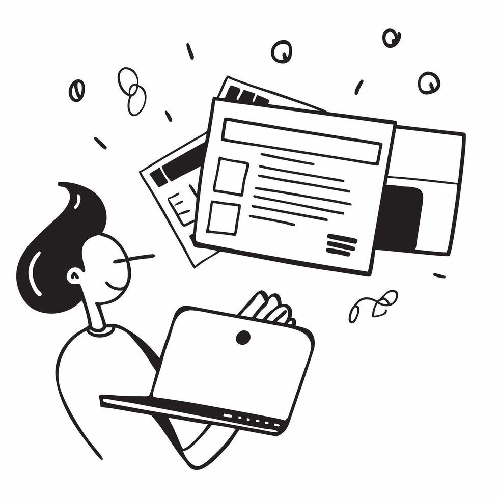 Person with Credit Card and Laptop concept as A person using a credit card and laptop for financial services set against a plain background with space for text or design elements Cleans vector