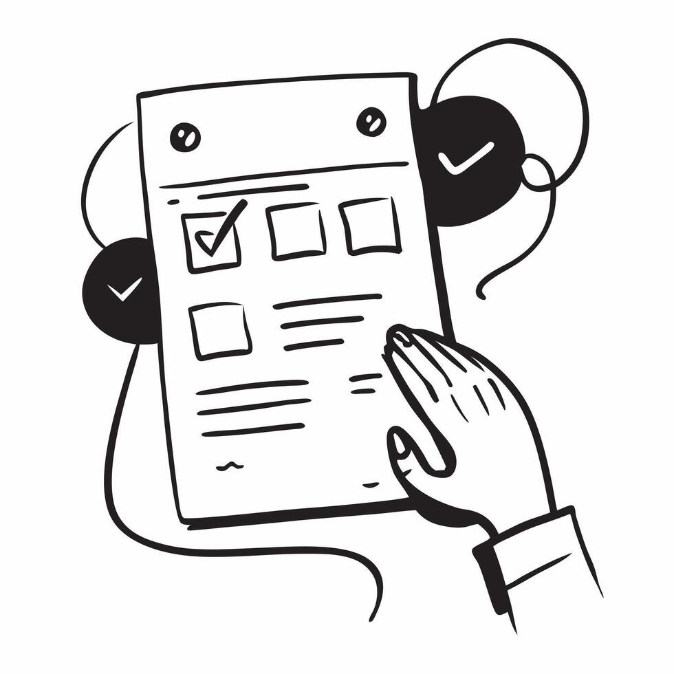 Person with Clipboard and Detailed Service Tracking concept as A person holding a clipboard ensuring detailed service tracking set against a Cleans background with space for text or Cleans vector