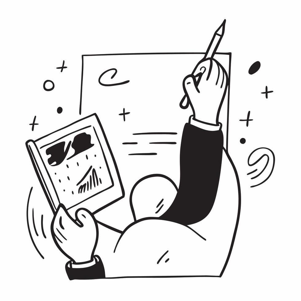 Person with Brush and Canvas for Art Service concept as A person holding a brush and canvas set against a Cleans background offering ample space for text or graphics symbolizing eff Cleans vector