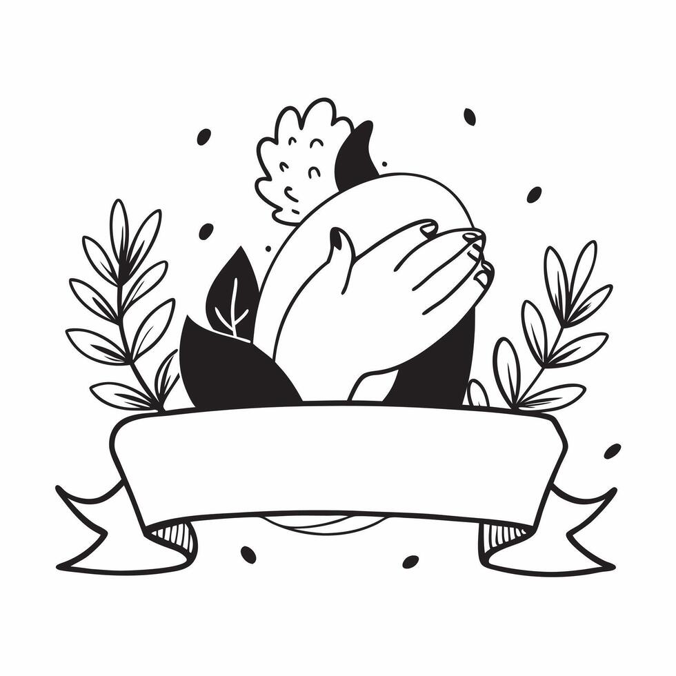 Person with a turkey and autumn leaves overlay symbolizing Thanksgiving dinner with copy space concept as A person intertwined with a turkey and autumn leaves representing the ess Cleans vector
