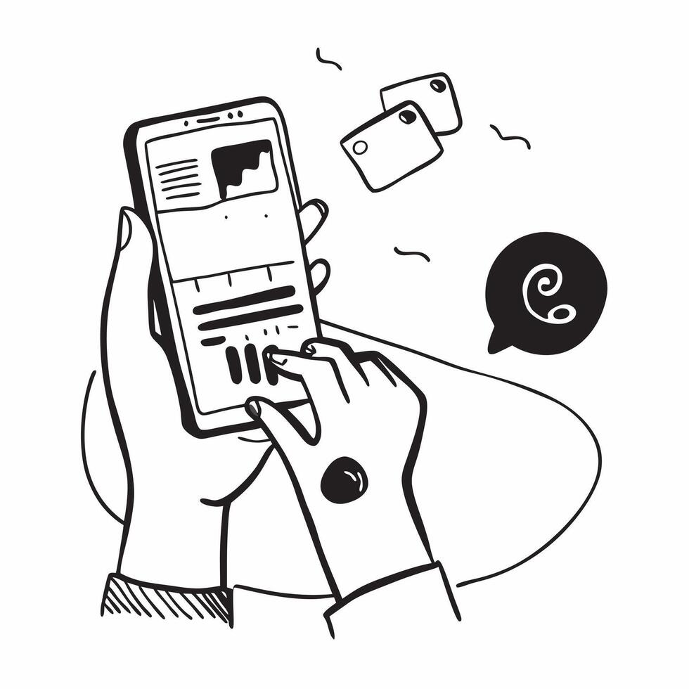 Person Using Mobile Finance App for Tracking Growth concept as A person using a mobile finance app for tracking financial growth on their smartphone with a Cleans background providi Cleans vector