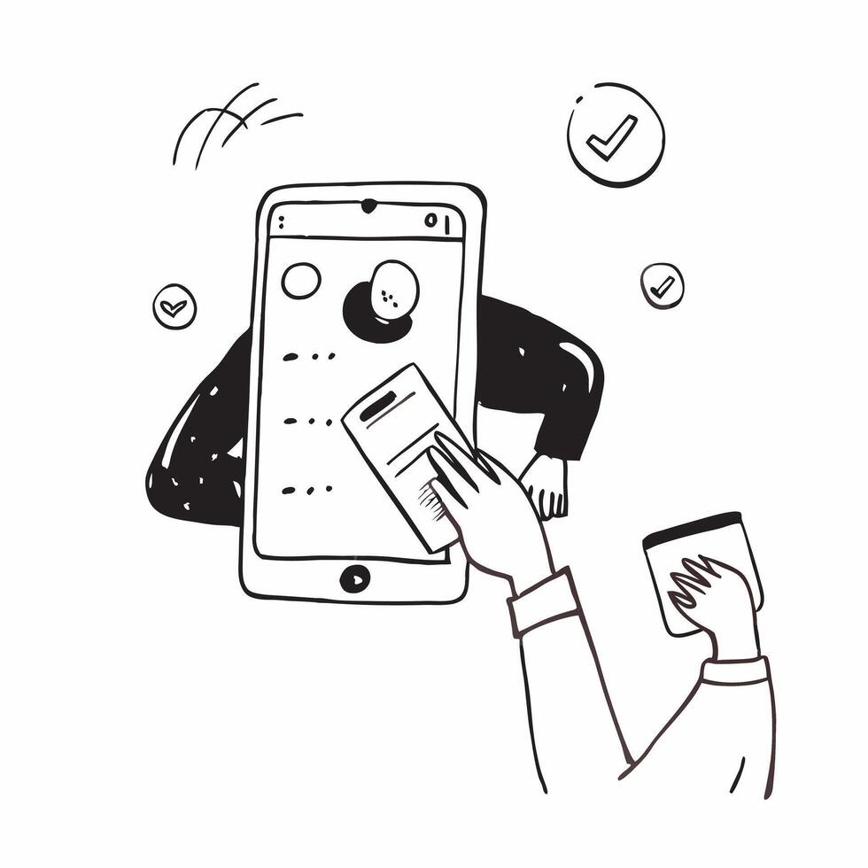 Person Using Mobile Finance App for Retirement Planning concept as A person using a mobile finance app for retirement planning on their smartphone with a plain background providing Cleans vector