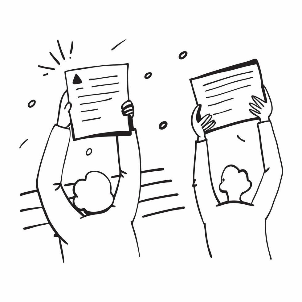 People with Sparkling Appraisal Notes and Happy Faces concept as A group of people holding sparkling appraisal notes with happy faces set against a fantastical background offering Cleans vector