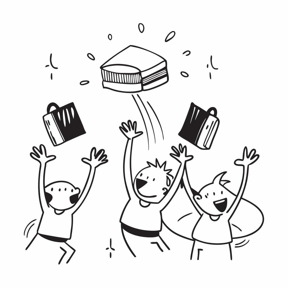 People with Golden Wallets and Cheerful Expressions concept as A group of people with golden wallets and cheerful expressions set against a whimsical background offering ample spac Cleans vector