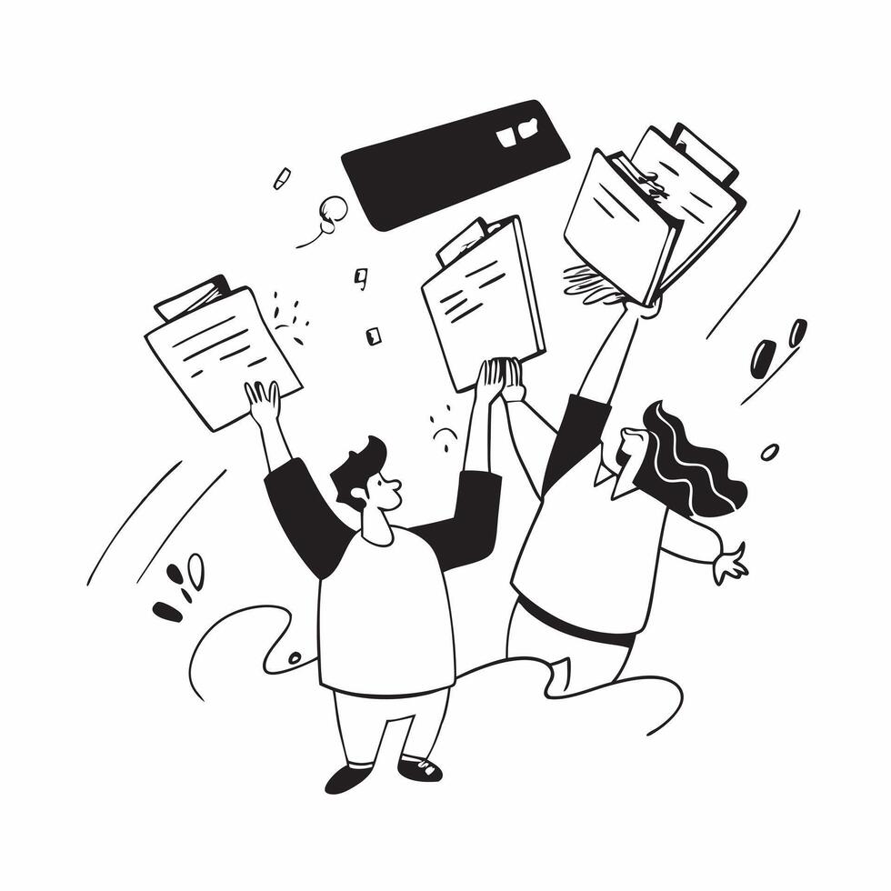 People with Glowing Review Notes and Joyful Expressions concept as A group of people holding glowing review notes with joyful expressions set against a fantastical background offer Cleans Set 2 vector