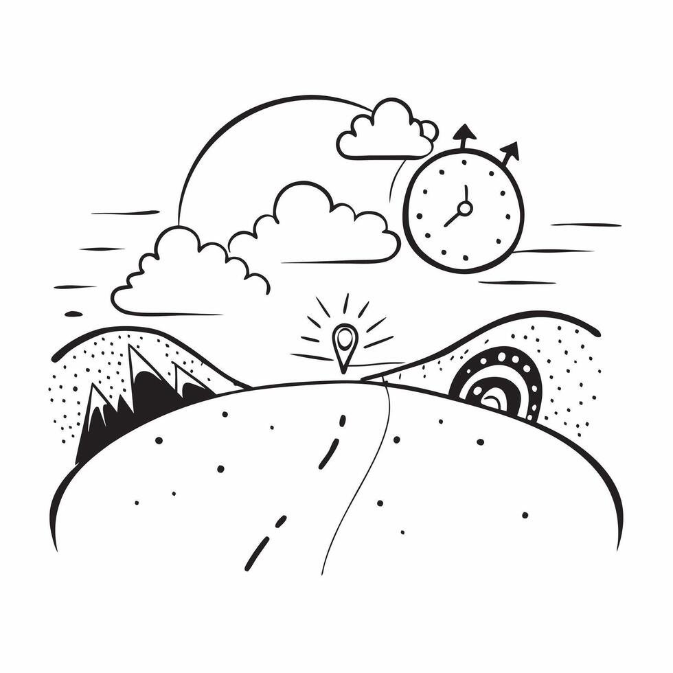 Morning Rush and Evening Calm concept as A view of morning rush and evening calm set against a whimsical background offering ample space for text or graphics symbolizing the balanc Cleans vector