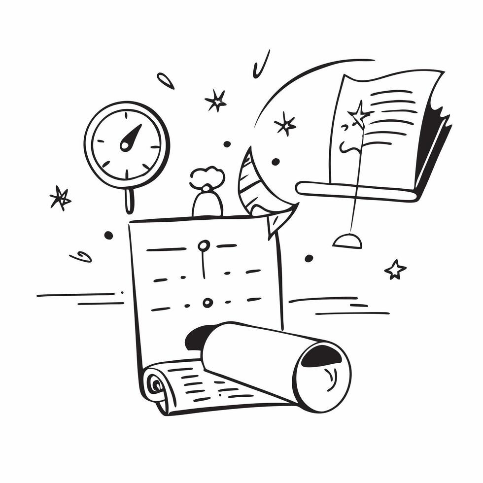 Morning Planning and Evening Reflection concept as A view of morning planning and evening reflection set against a whimsical background offering ample space for text or graphics sy Cleans vector
