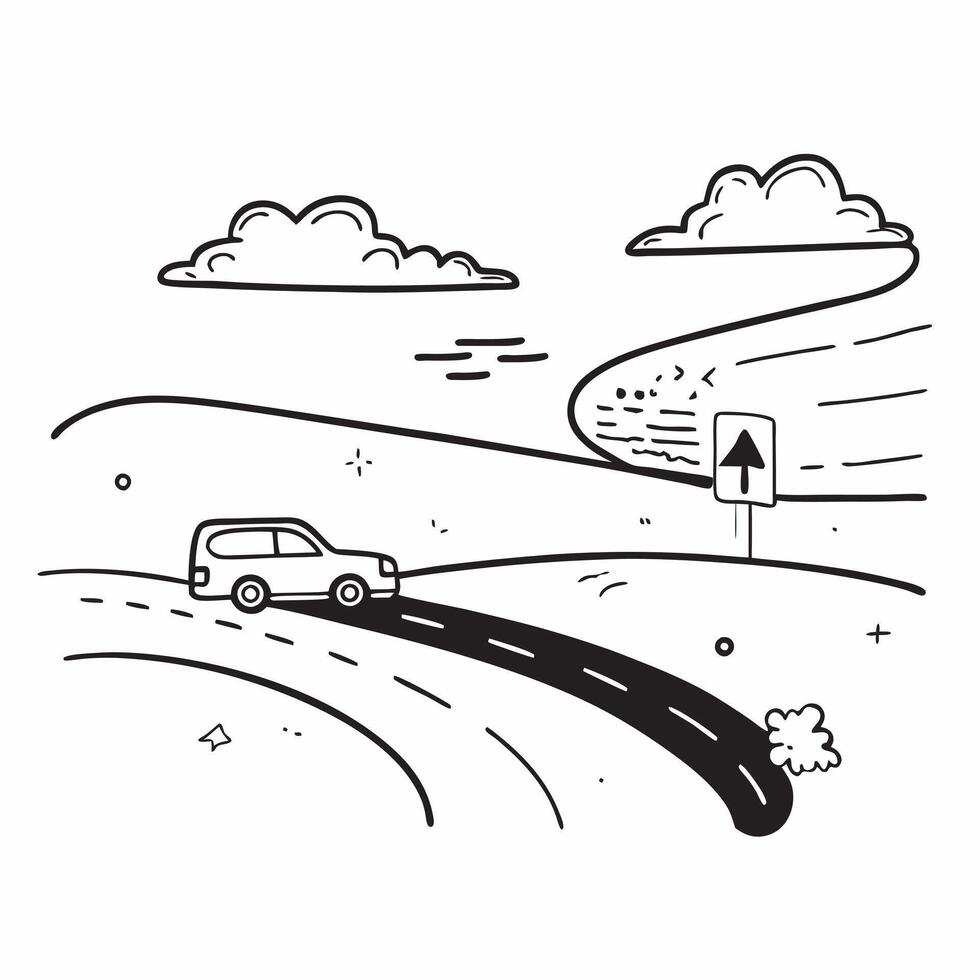 Morning Drive and Evening Wind Down concept as A view of morning drive and evening wind down set against a whimsical background offering ample space for text or graphics symbolizin Cleans vector