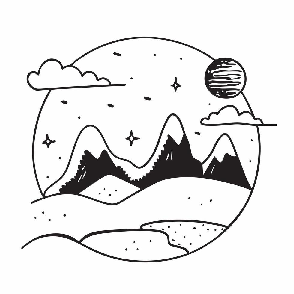 Morning and Night Hills concept as A timelapse view of hills in the morning and at night set against a whimsical background offering ample space for text or graphics symbolizing th Cleans vector
