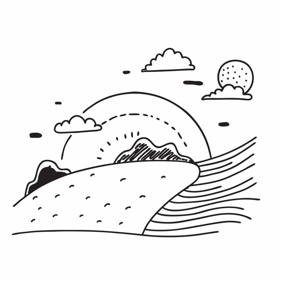 Morning and Evening Hillside concept as A timelapse view of a hillside in the morning and evening set against a dreamy background offering ample space for text or graphics symboliz Cleans vector