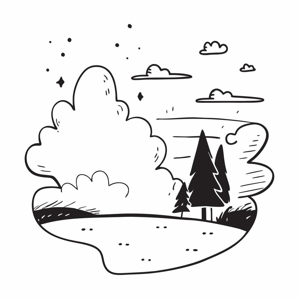 Morning and Evening Forest concept as A timelapse view of a forest in the morning and evening set against a dreamy background offering ample space for text or graphics symbolizing Cleans vector