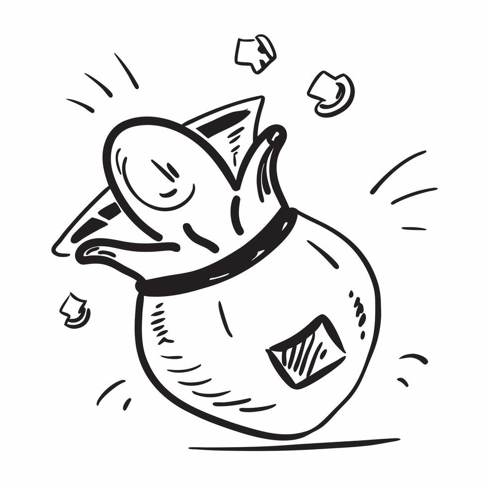 Money bag icon with copy space on a white background concept as A image of a money bag icon with generous copy space on a white background ideal for financial and wealth the Cleans vector