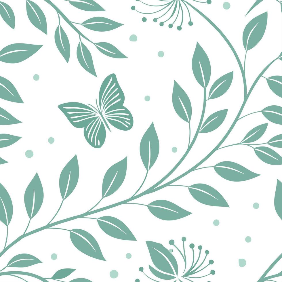 Minimalist spring nature seamless pattern with subtle leaf designs and light green tones for modern nature aesthetics concept as Subtle minimalist spring nature pattern with light Cleans vector