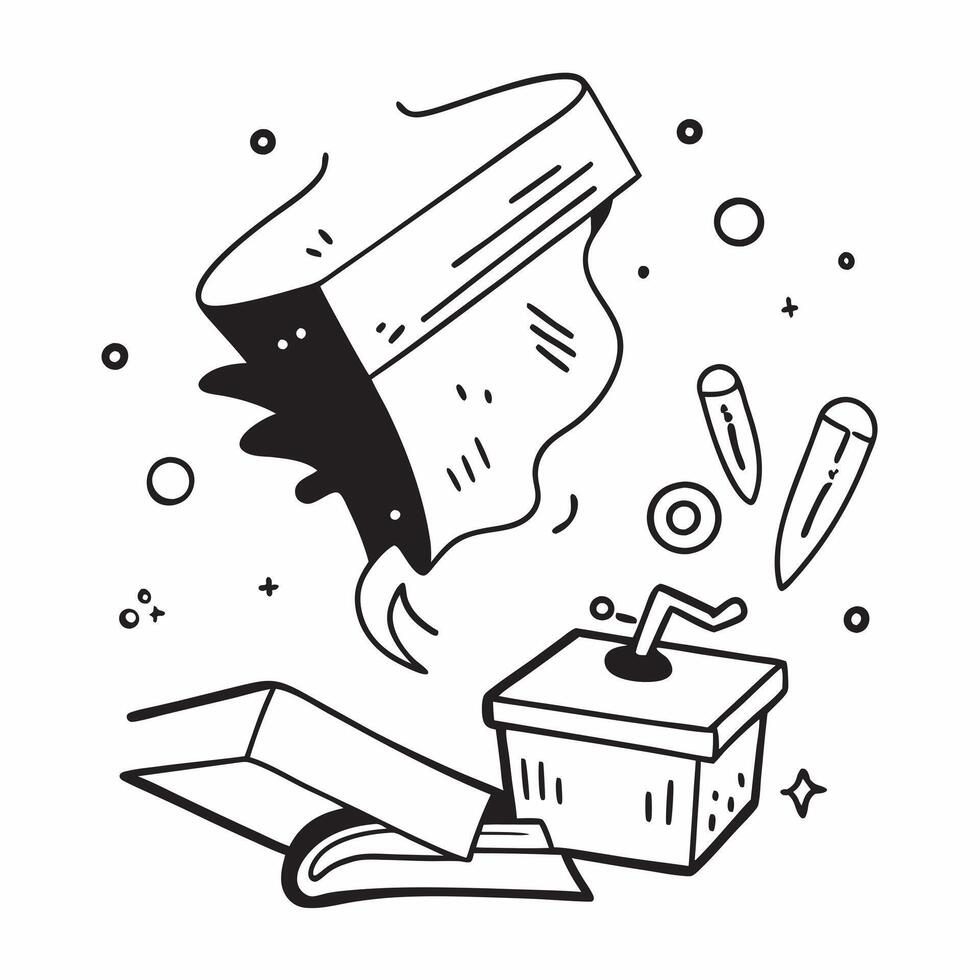 Microscope and Science Book concept as An icon of a microscope and a science book set against a Cleans background offering ample space for text or graphics symbolizing scientific di Cleans vector