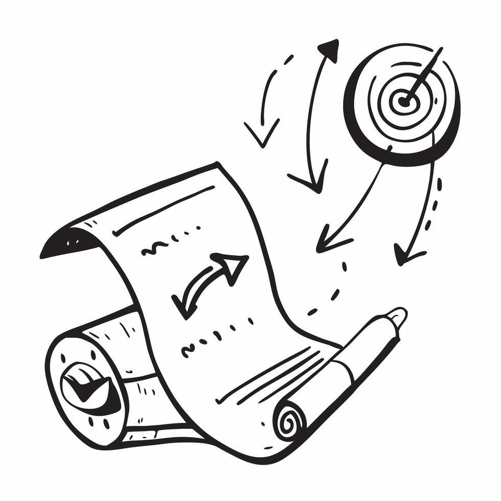 Marketing symbol with copy space for strategic planning concept as A strategic planning oriented marketing symbol with ample copy space ideal for visualizing long term goals object Cleans vector
