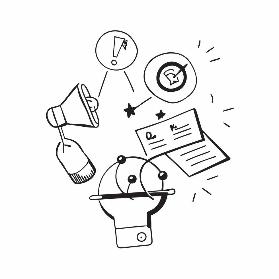Marketing symbol with space for text and icons on a white background concept as A versatile marketing symbol featuring space for both text and icons on a Cleans white background per Cleans vector
