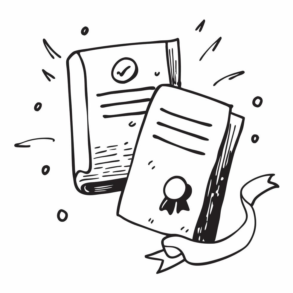 Lab Notebooks with Certificate and ISO Seal concept as Lab notebooks with a certificate and an ISO seal set against a whimsical background offering ample space for text or graphics Cleans vector