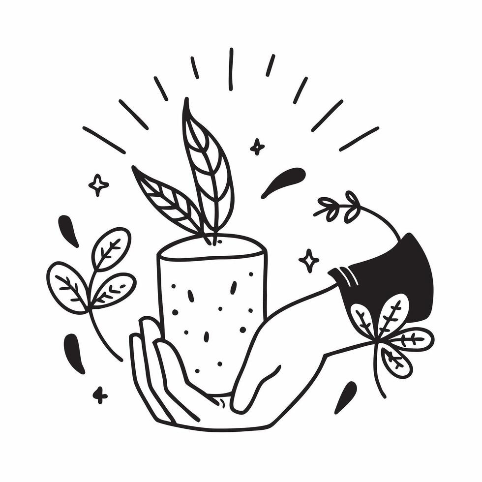 Human hands holding a candle and autumn berries with copy space concept as Human hands holding a candle and autumn berries symbolizing the warmth and festive nature of Thanksgivin Cleans vector