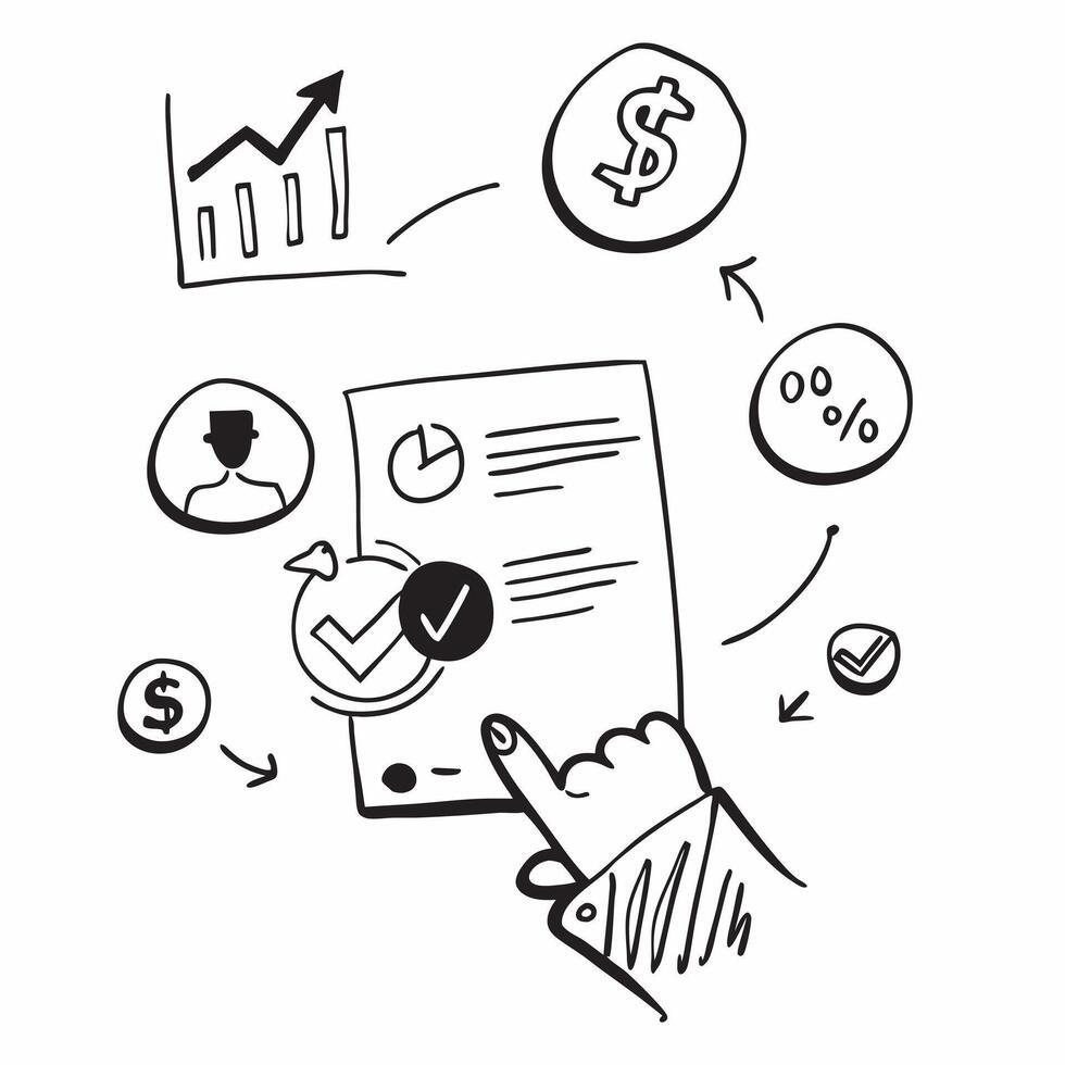 Finance manager with credit rating downgrade concept as A finance managers profile blended with a credit rating downgrade report symbolizing the financial impact and challenges of Cleans vector