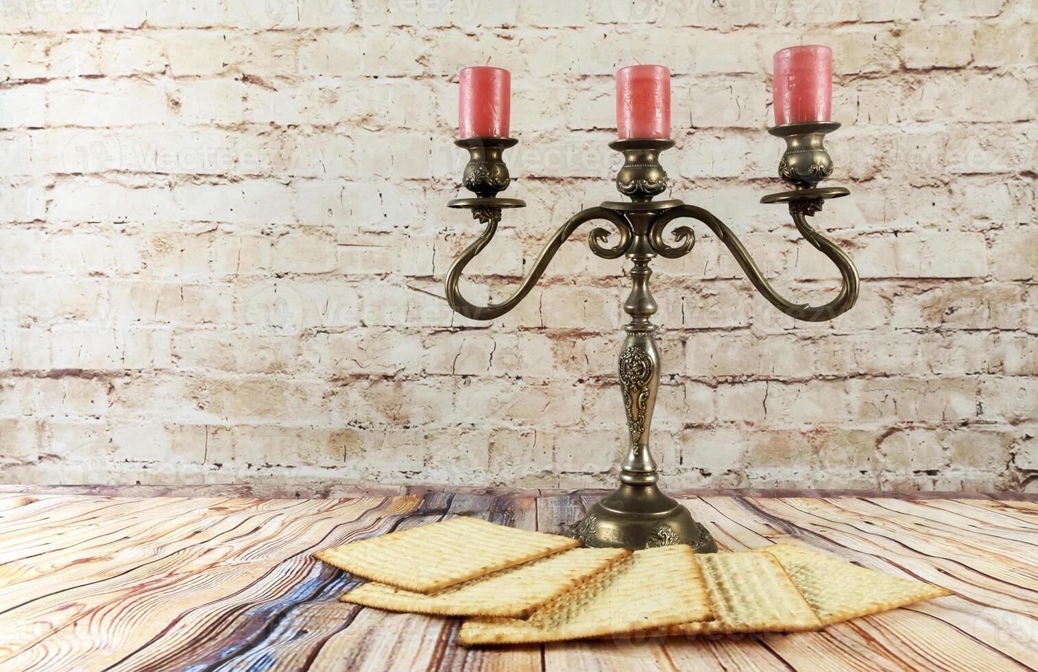 wine and matzoh jewish passover candles bread Passover matzo Passover wine photo
