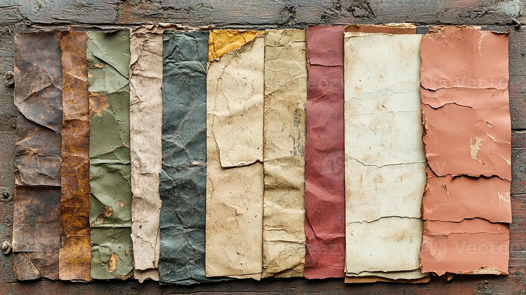Vintage Colored Paper Textures with Rustic Layers photo