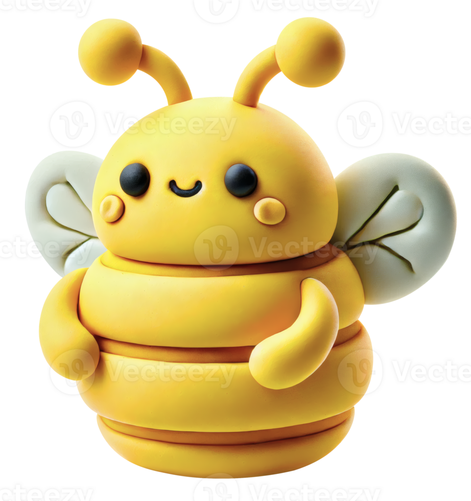 Adorable Chubby Bee Figurine png