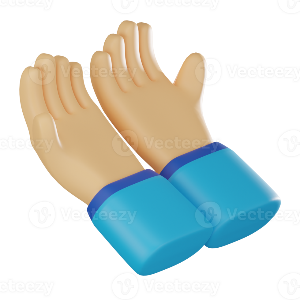 3D render, Praying Hands for Ramadan and Islamic Worship, Icon Illustration png