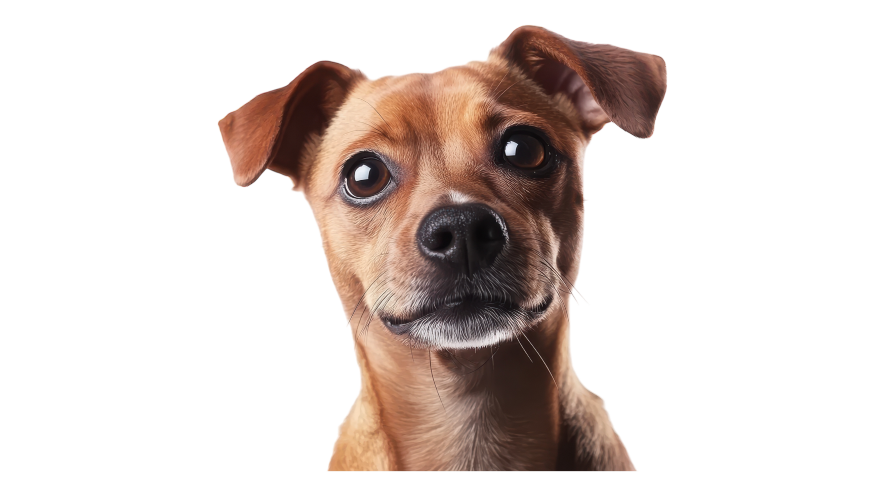 A dog is looking up at the camera png