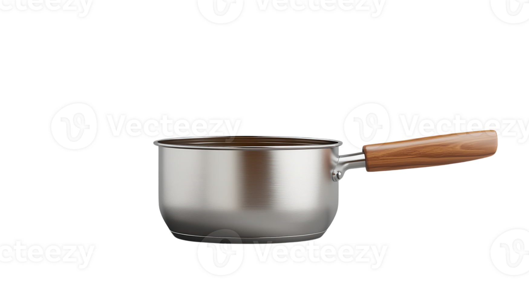 A Small Saucepan with a Wooden Handle Perfect for Cooking Delicious Meals and Enhancing Your Kitchen Aesthetics. png
