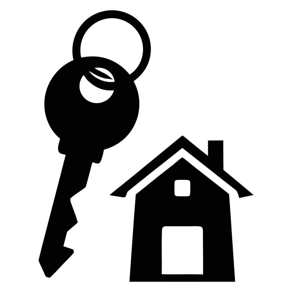 Home key icon vector