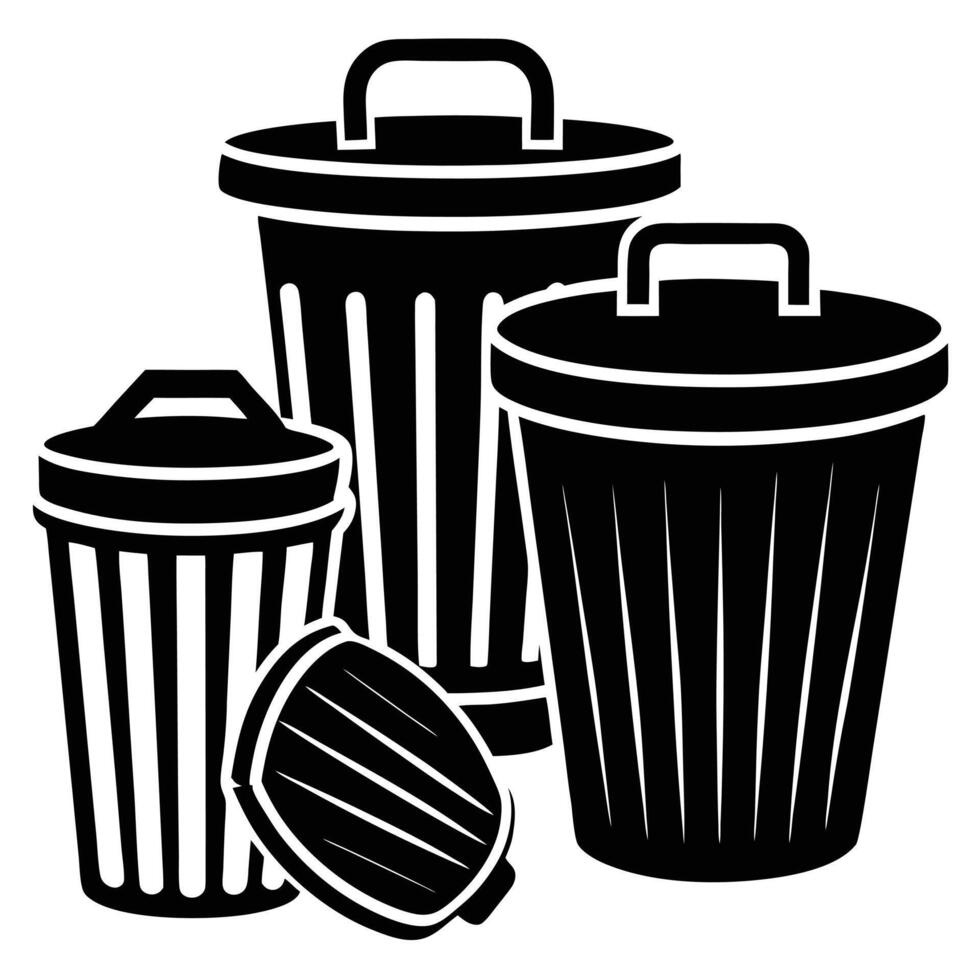 Trash can icon illustration vector