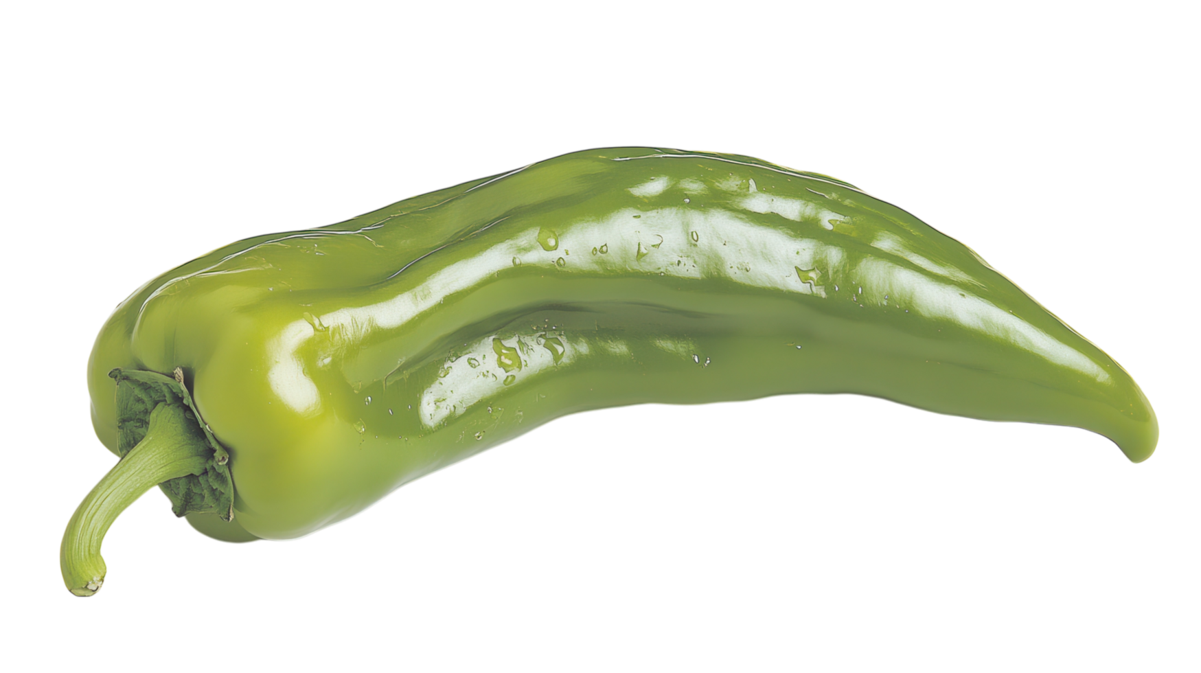 Vibrant Green Pepper with Glossy Surface Suitable for Culinary Illustrations and Food Photography. png