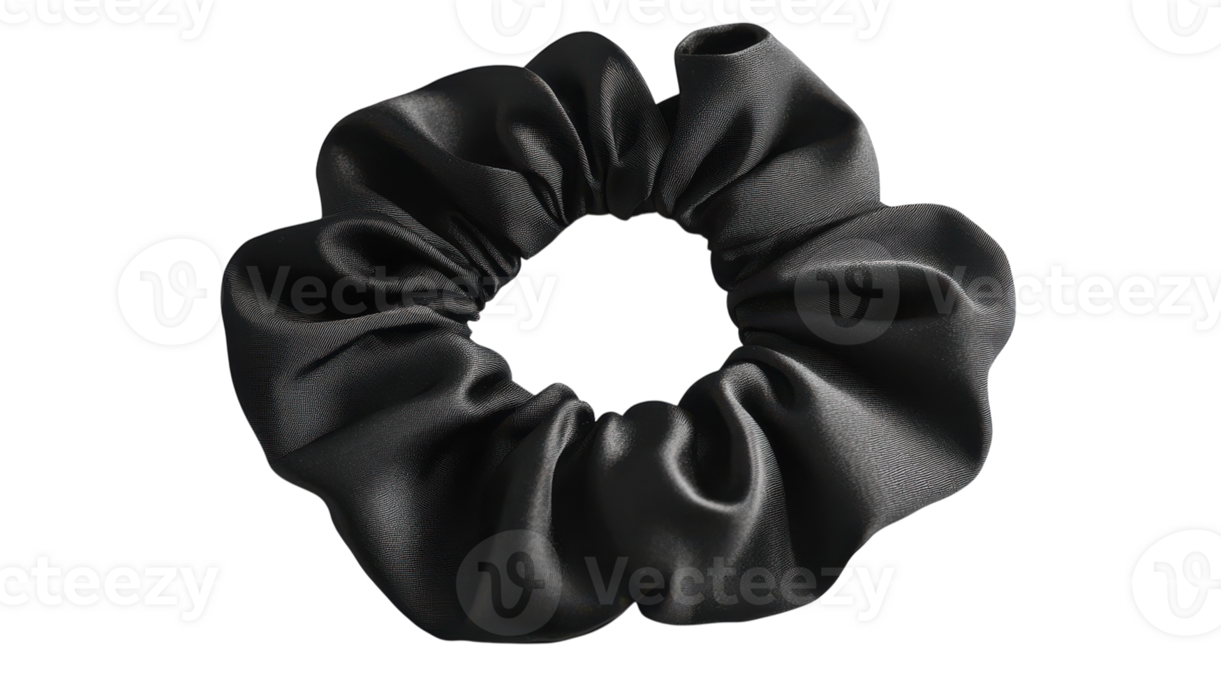 Chic Black Hair Scrunchie with a Soft and Comfortable Texture Ideal for Everyday Stylish Hairstyles and Accessories. png