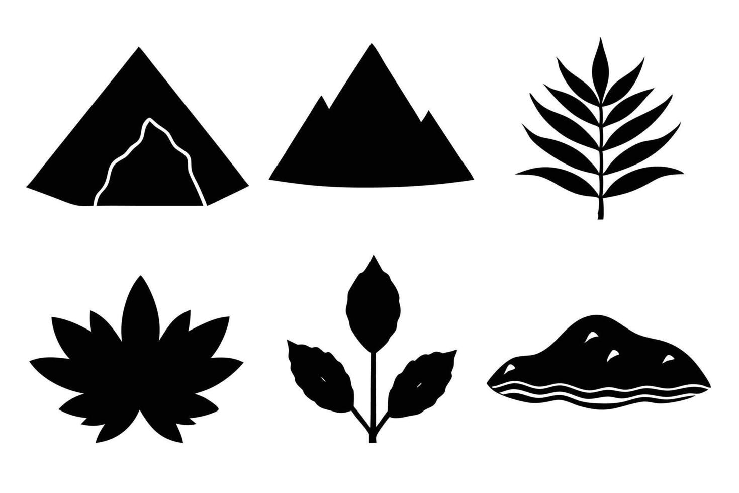 Set of Outdoor Nature Icons vector