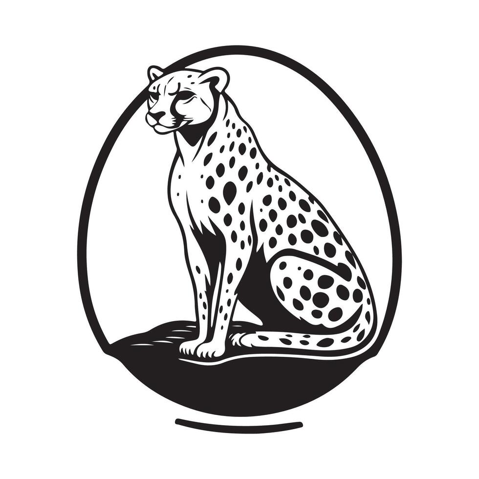 Cheetah logo template Isolated Brand Identity vector