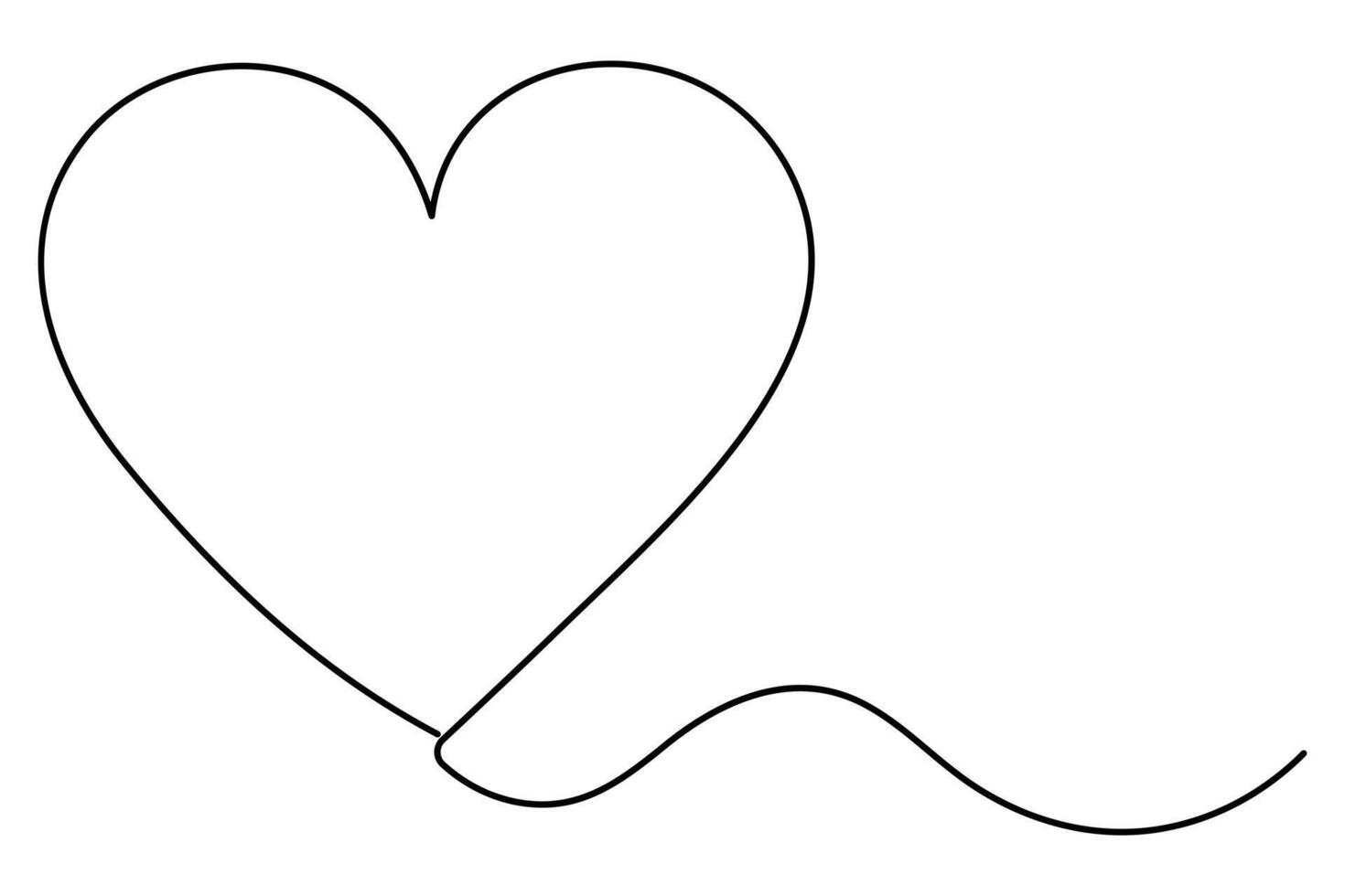 Love symbol heart line icon outline logo illustration Isolated heart on a white background vector