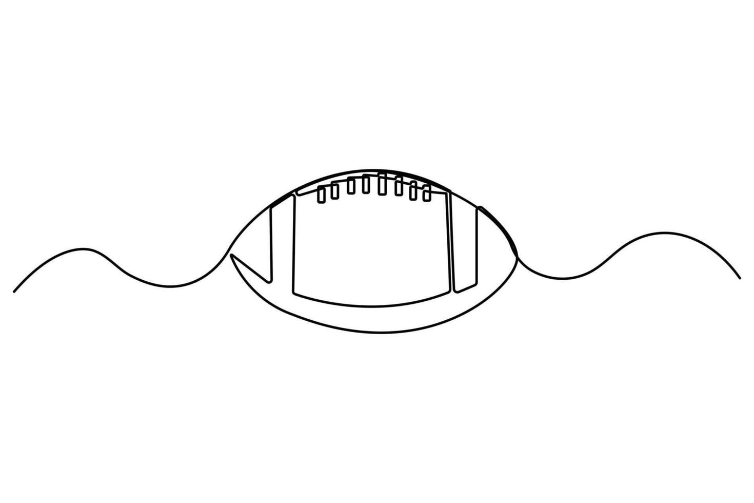 Modern single line football illustration minimal design vector