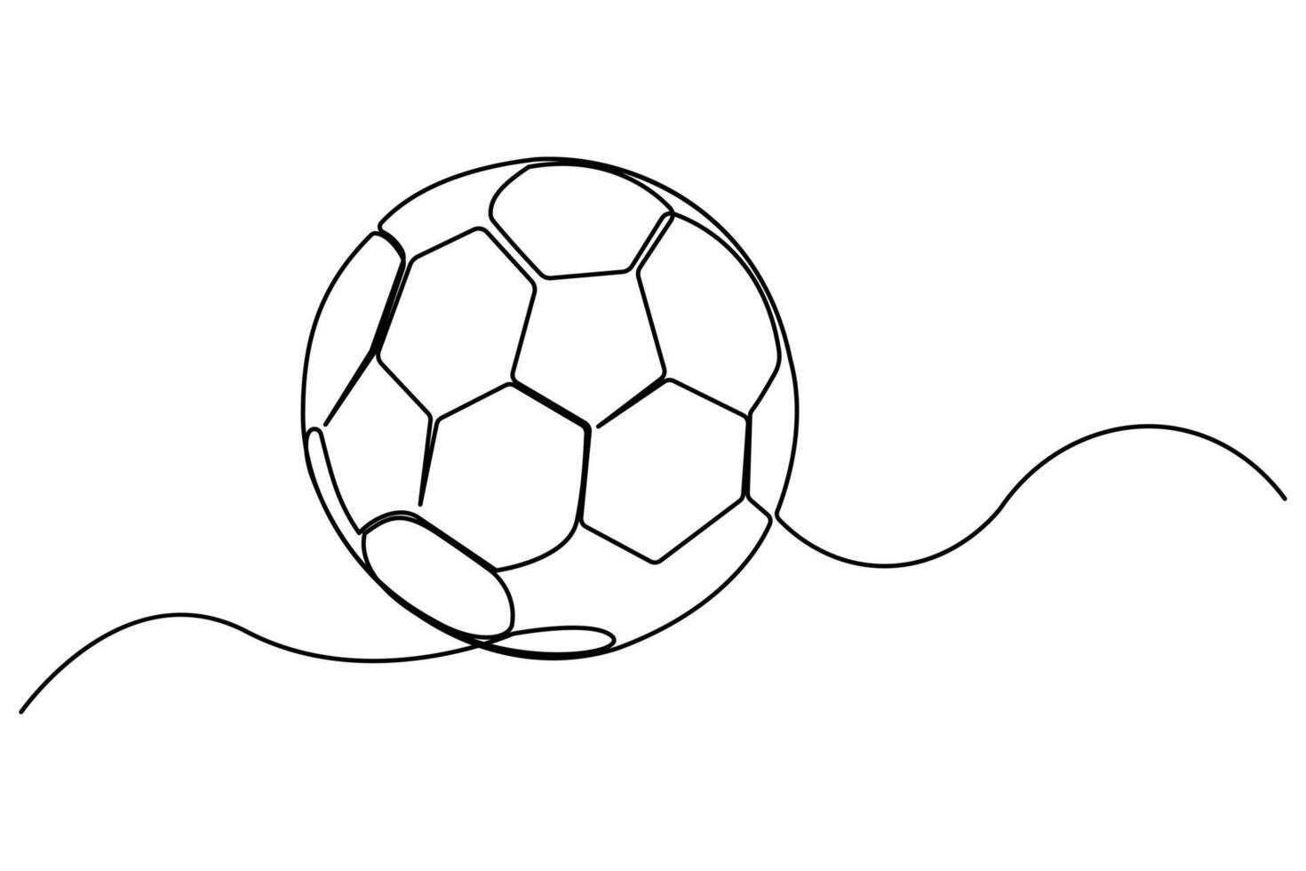 Continuous football outline illustration vector