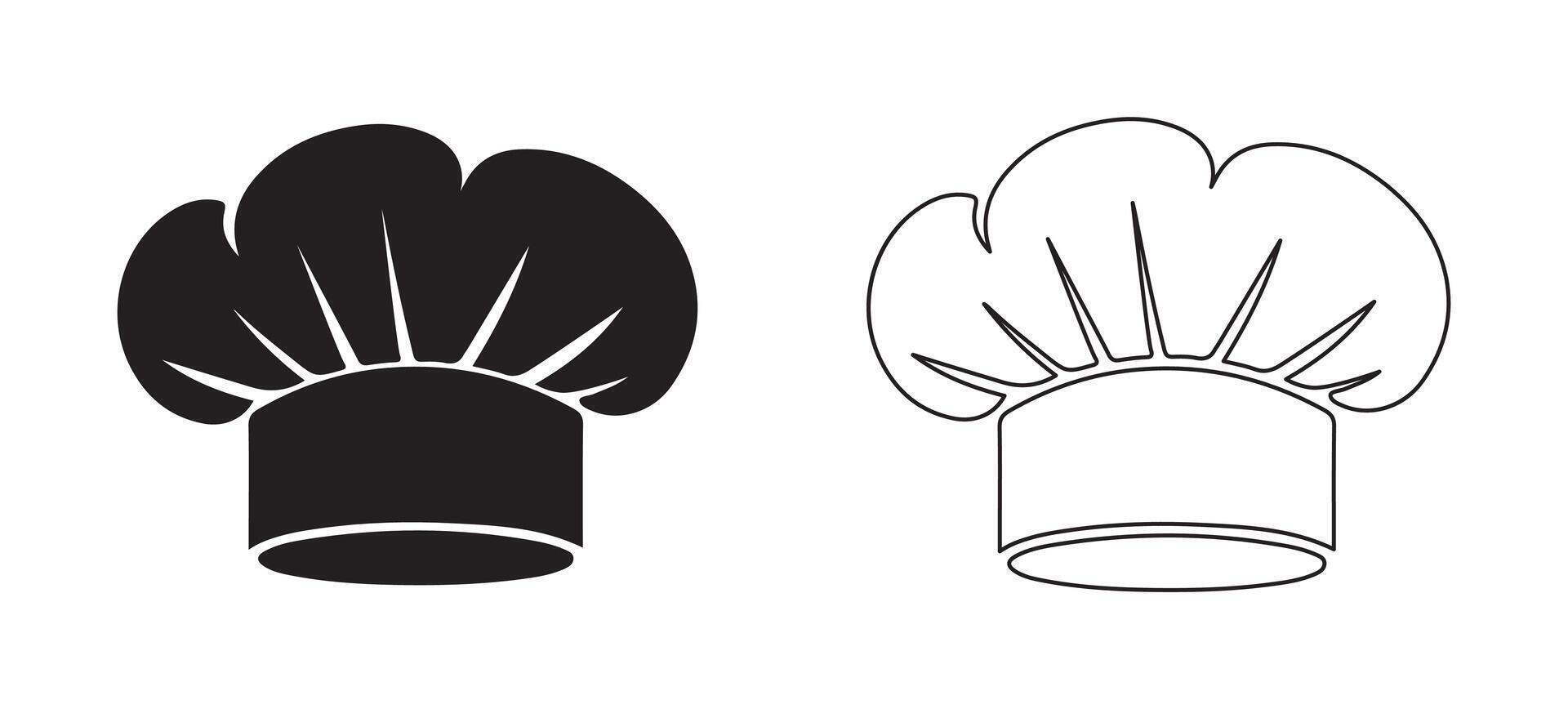 Chef hat icon isolated vector