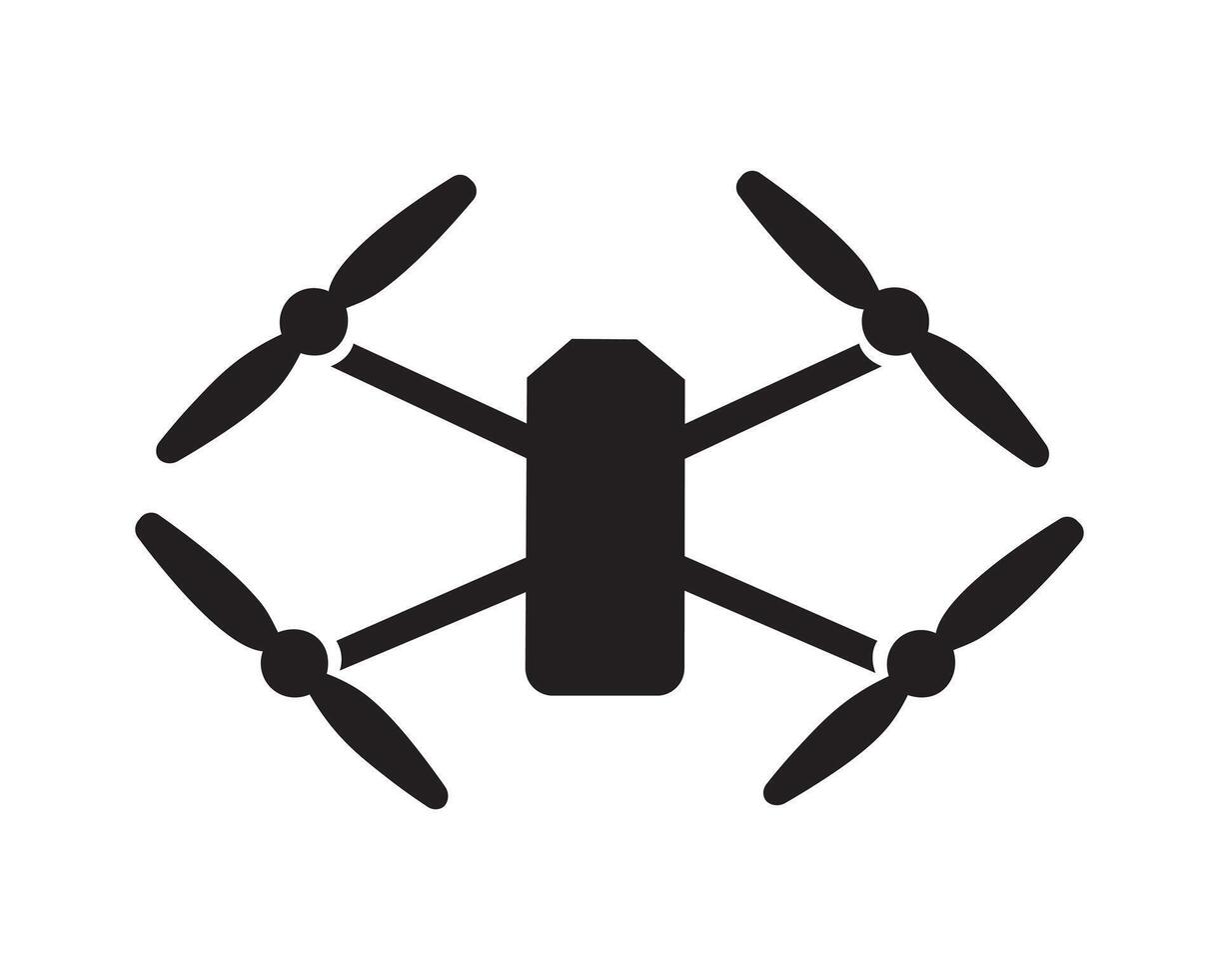 Drone silhouette icon illustration vector