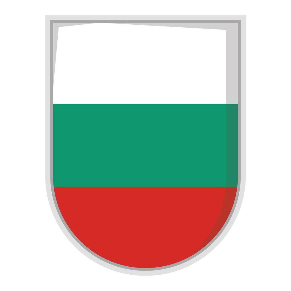 Bulgarian national flag shield element vector
