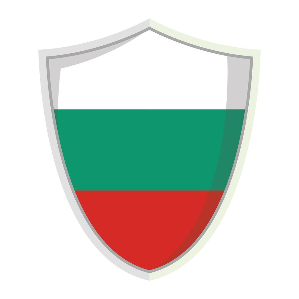 Bulgarian national flag shield Badge element vector