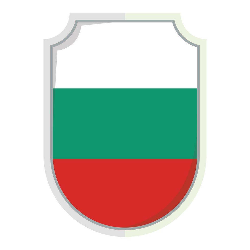 Bulgarian flag shield Badge element vector