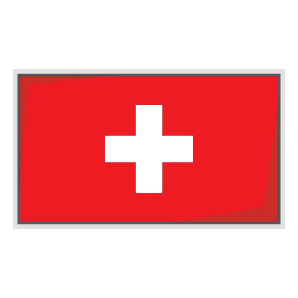 Swiss national flag Badge element vector