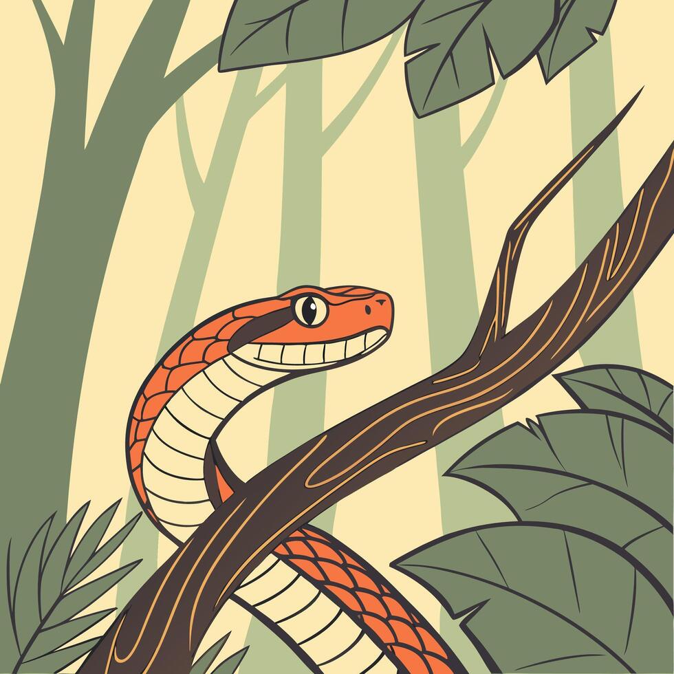 The illustration of snake vector